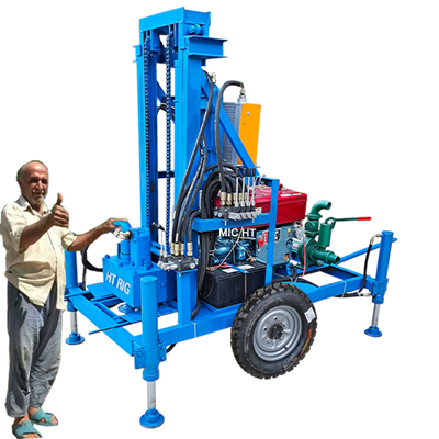 Small Mobile Mini Borehole Water Well Drilling Driller Rig Machine For Sale